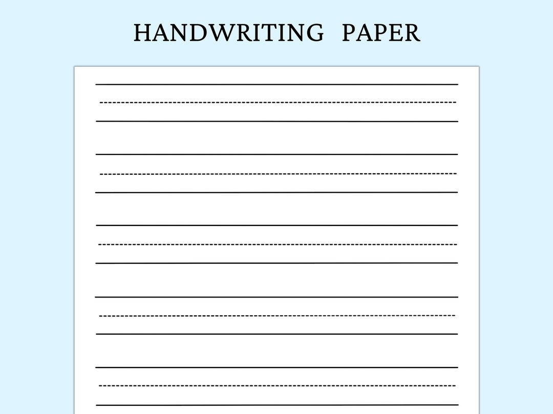 Handwriting Practice Paper Printable Kids Writing Sheet Kindergarten Lined Page Portrait And Landscape US Letter Size DIGITAL DOWNLOAD Etsy UK