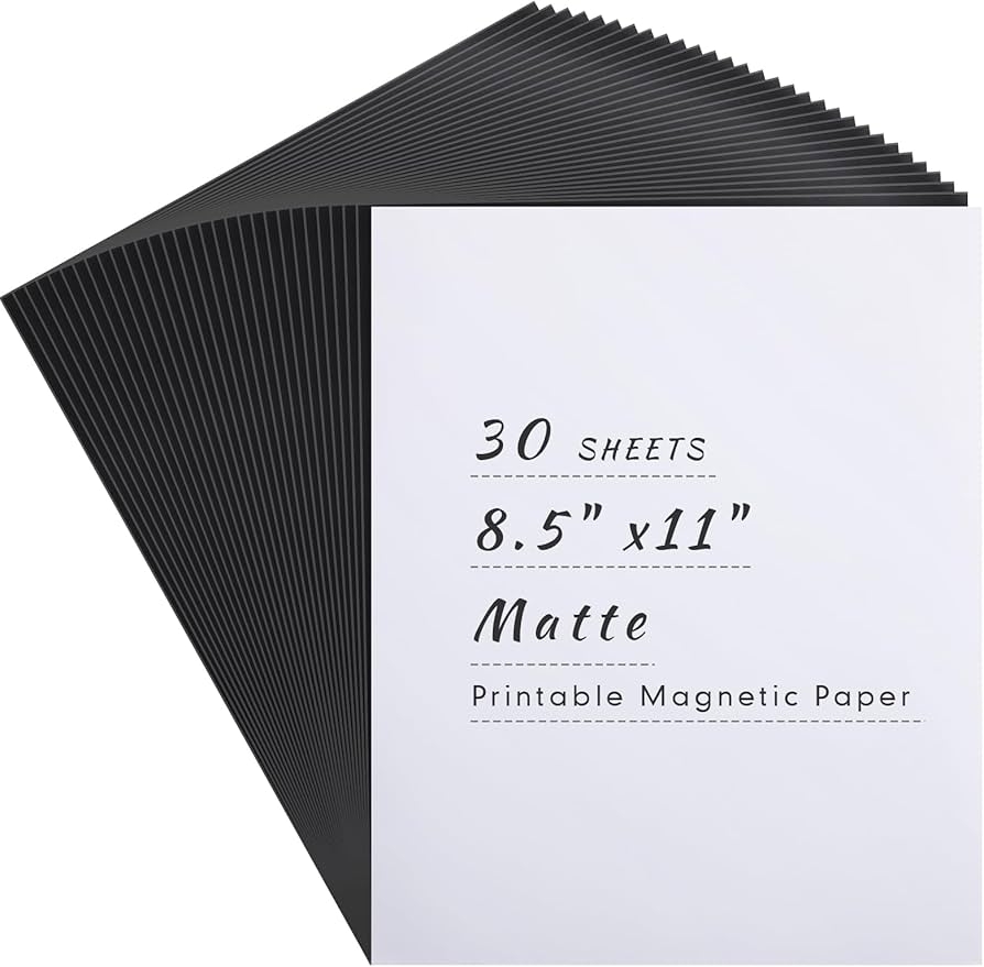 Harloon 30 Sheets 8 5 X 11 Inch Magnetic Sheets White Magnetic Paper Photo And Picture Magnetic Paper 0 33 Mm Thick Magnetic Printer Paper Printable Magnetic Vinyl Sheet Inkjet Printer Paper Matte 