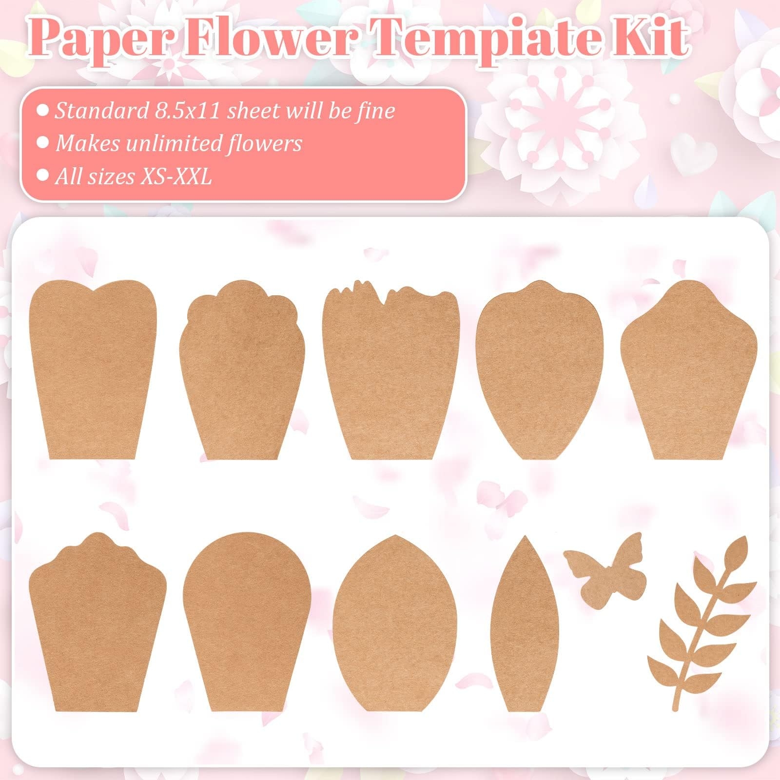 Harloon 60 Pieces Large Paper Flower Template Set DIY Paper Decorations For Wall Blossom Stencils 9 Types Of Flowers For Wedding Birthday Party Photography Background Amazon de Home Kitchen