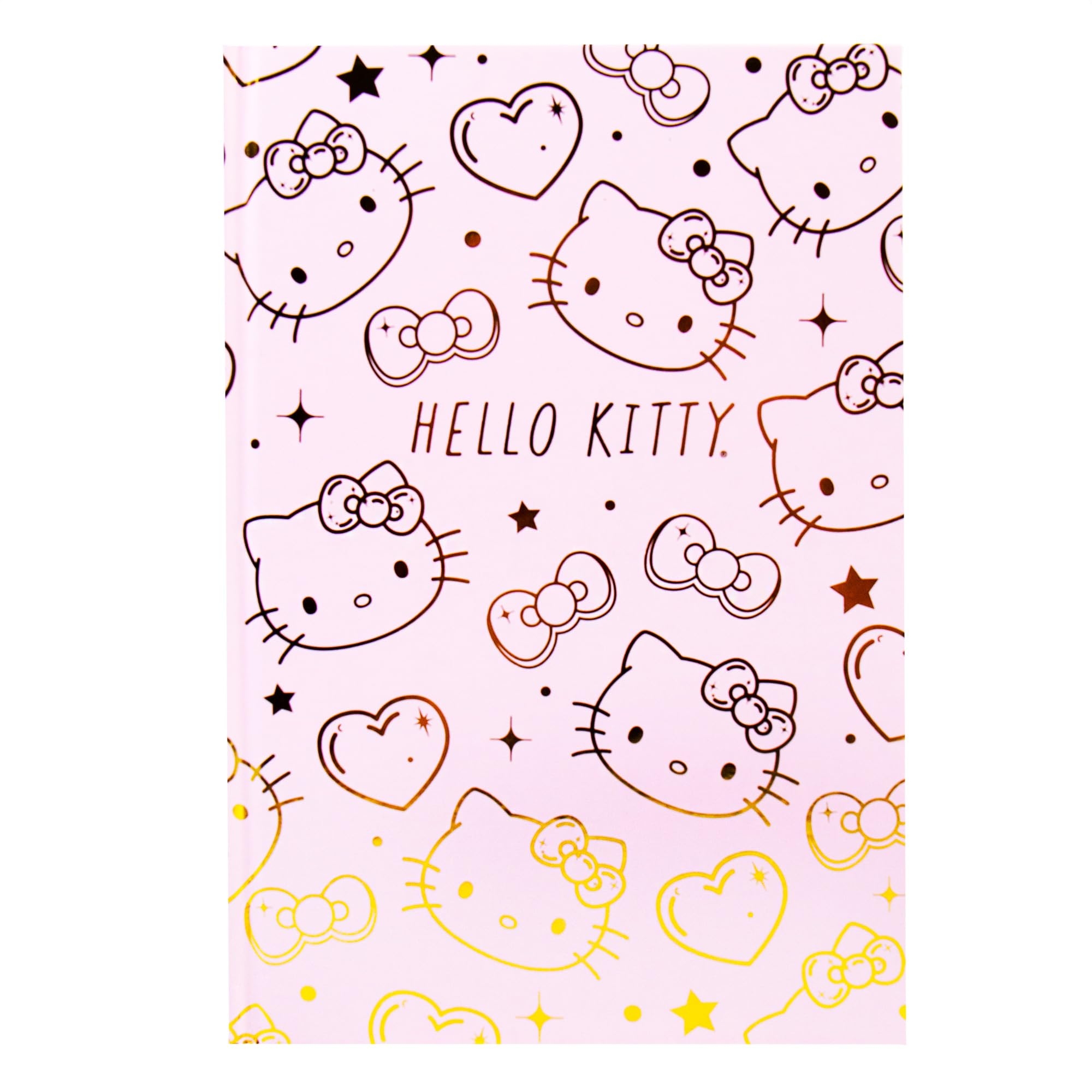 Hello Kitty Official Sanrio Journal Pink And Gold Foil Hardcover Journal 87 Lined Pages Cute School Supplies Sanrio Stationery Funny B RoSupplies Kawaii Stationery Set Amazon de Stationery Office Supplies