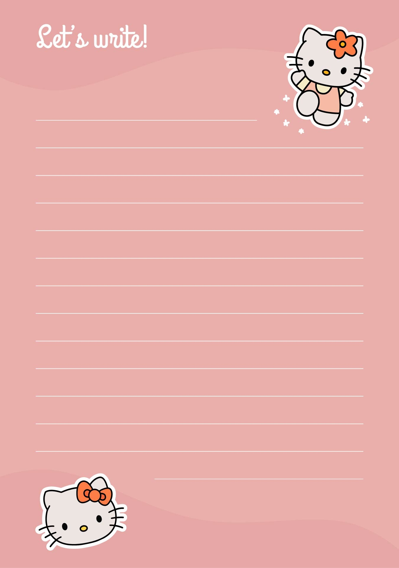 Hello Kitty Paper 7 Free PDF Printables Printablee