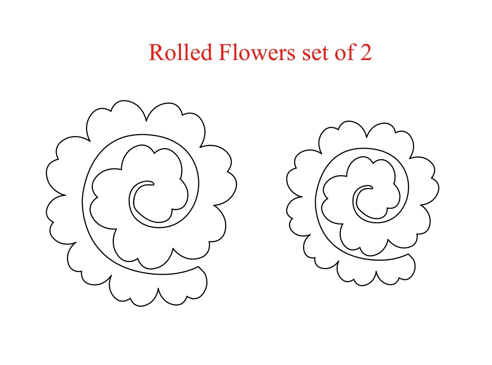 Printable Spiral Paper Rose Template