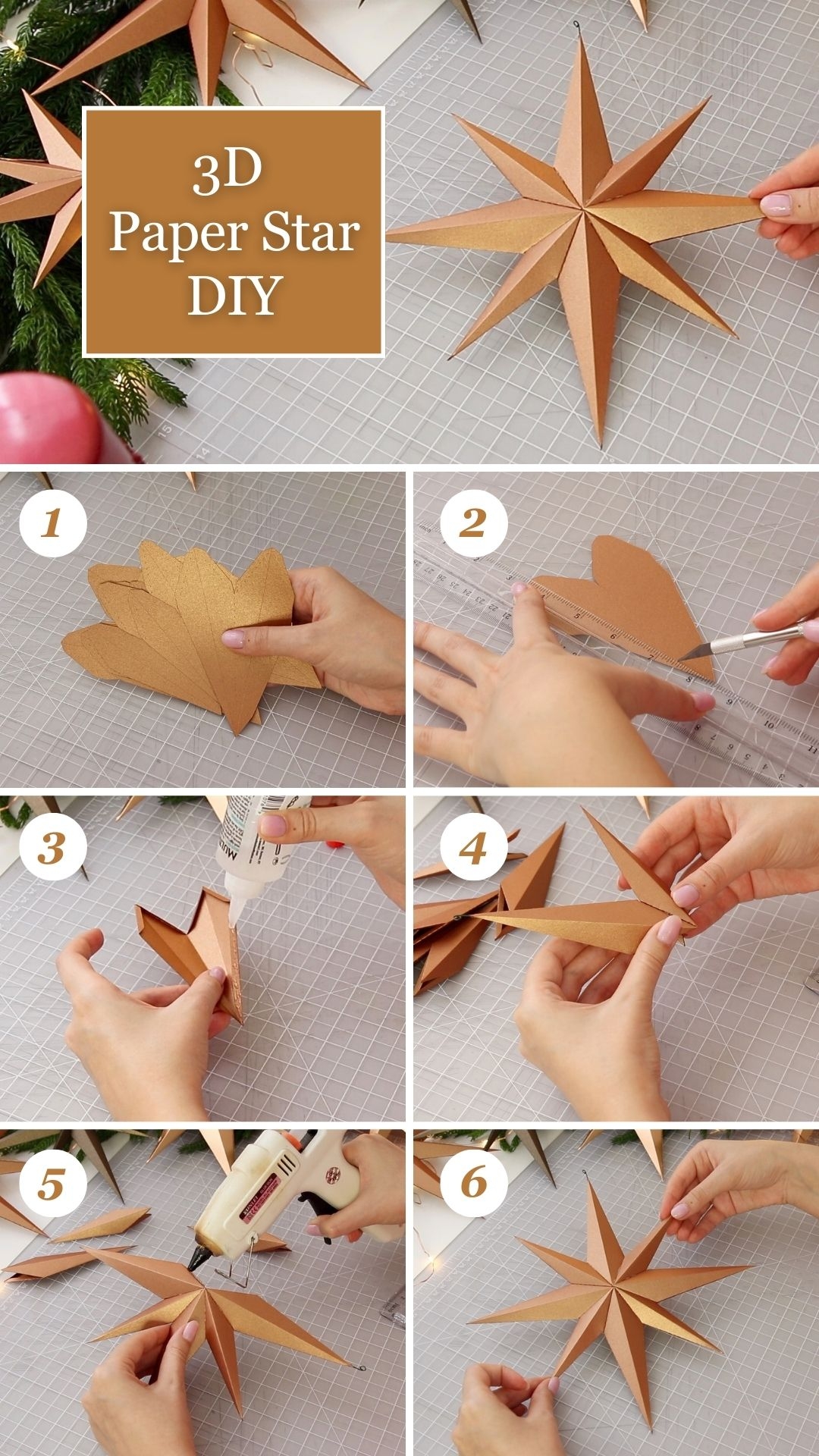 How To Make A Paper Star Step by Step Tutorial With Free Template FancyBloom