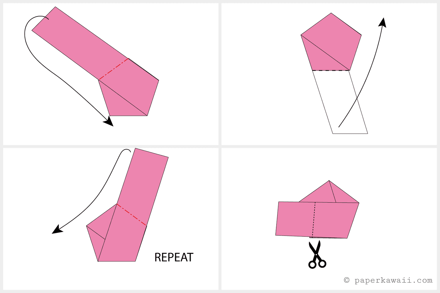 Origami Lucky Star Paper Strips Printable