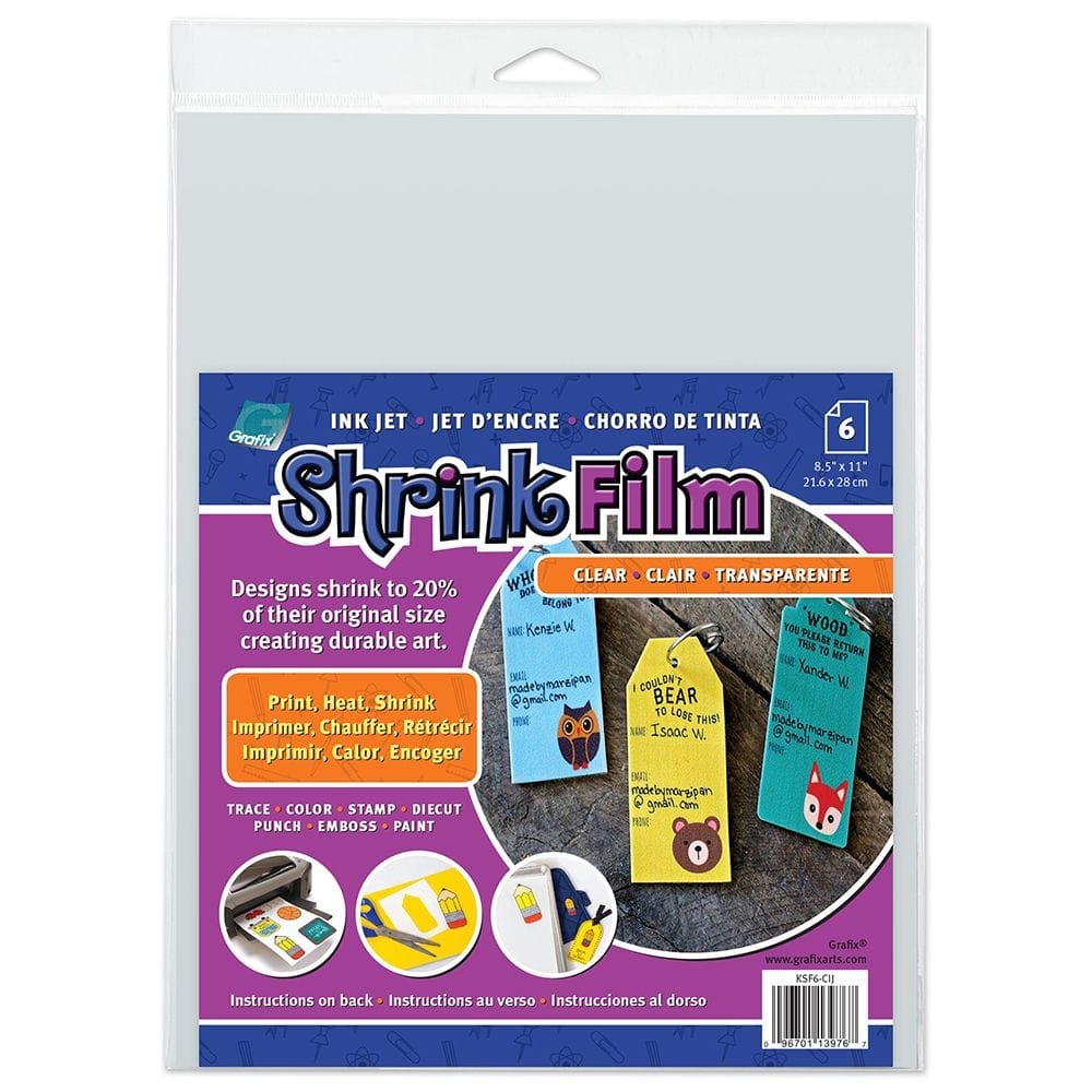 Inkjet Printable Shrink Film A4 Pack Of 6 Sheets