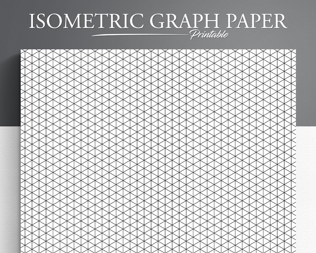 Isometric Graph Paper Digital Isometric Grid Paper PDF And PNG For US Letter Etsy UK