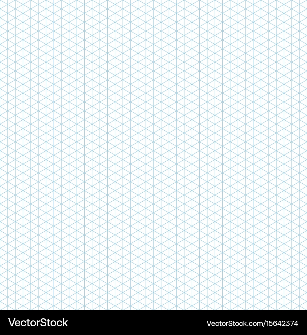 Isometric Grid Graph Paper Seamless Pattern Vector Image