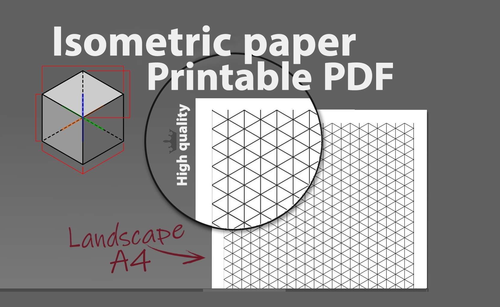 Isometric Line Paper PDF Color Test Page