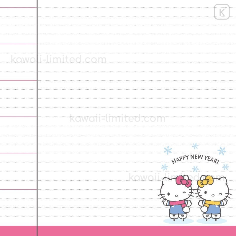 Japan Sanrio B6 Diary Hello Kitty Horizontal Ruled 2023 Kawaii Limited