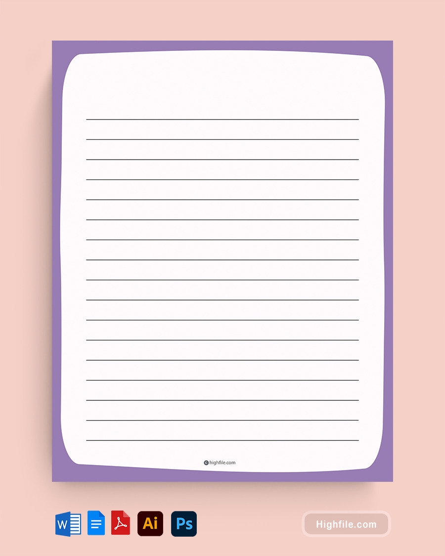 Kindergarten Ruled Paper Printable