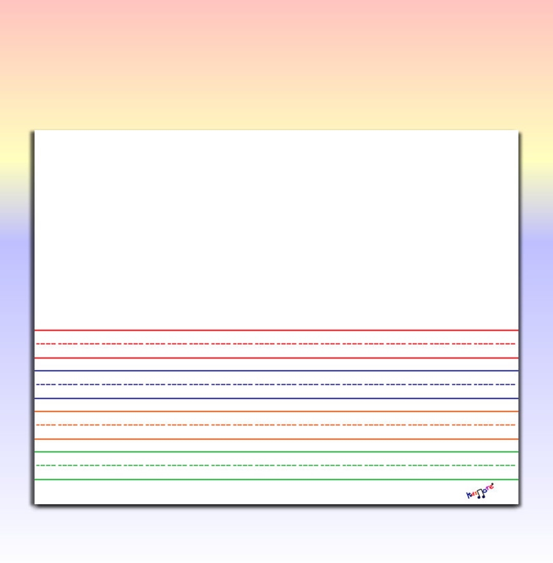 Lined Paper For Kindergarten Printable