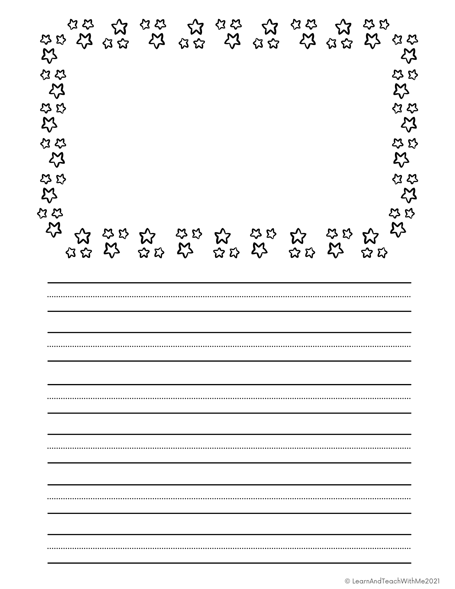 Kindergarten Writing Paper Pkween Landscape Mult