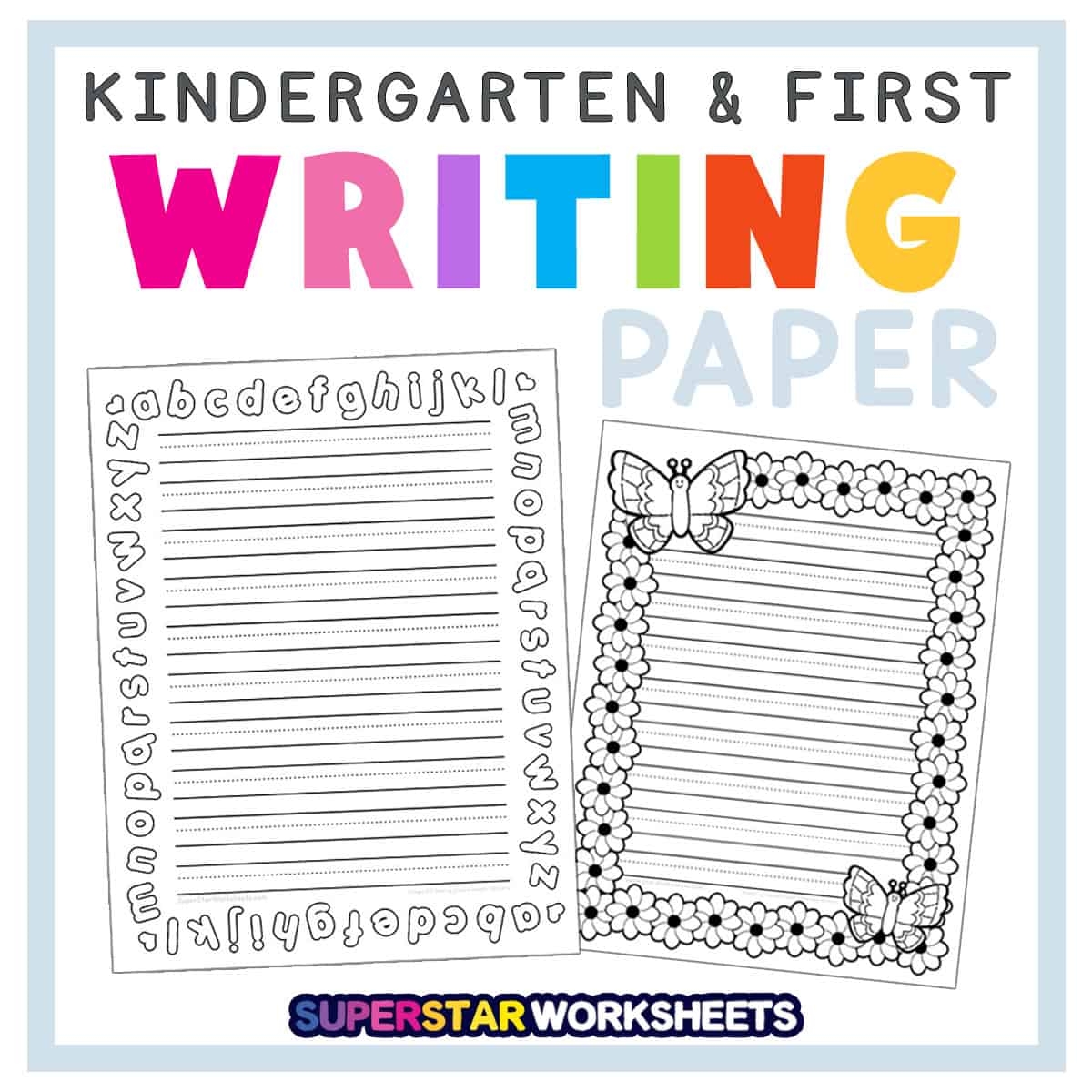 Printable Lined Paper With Picture Box Pdf Free