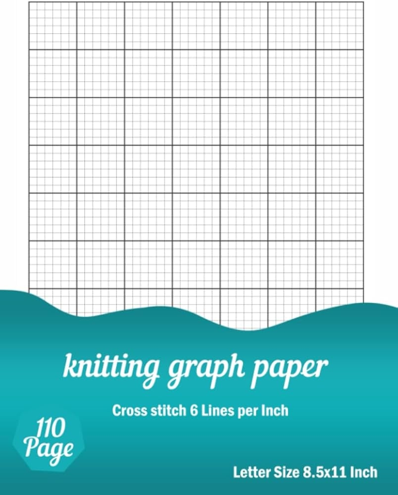 Knitting Graph Paper Notebook Cross Stitch 6 Lines Per Inch Large Size 8 5 X 11 Inch 110 Pages Publishing GP 9798814553140 Amazon Books