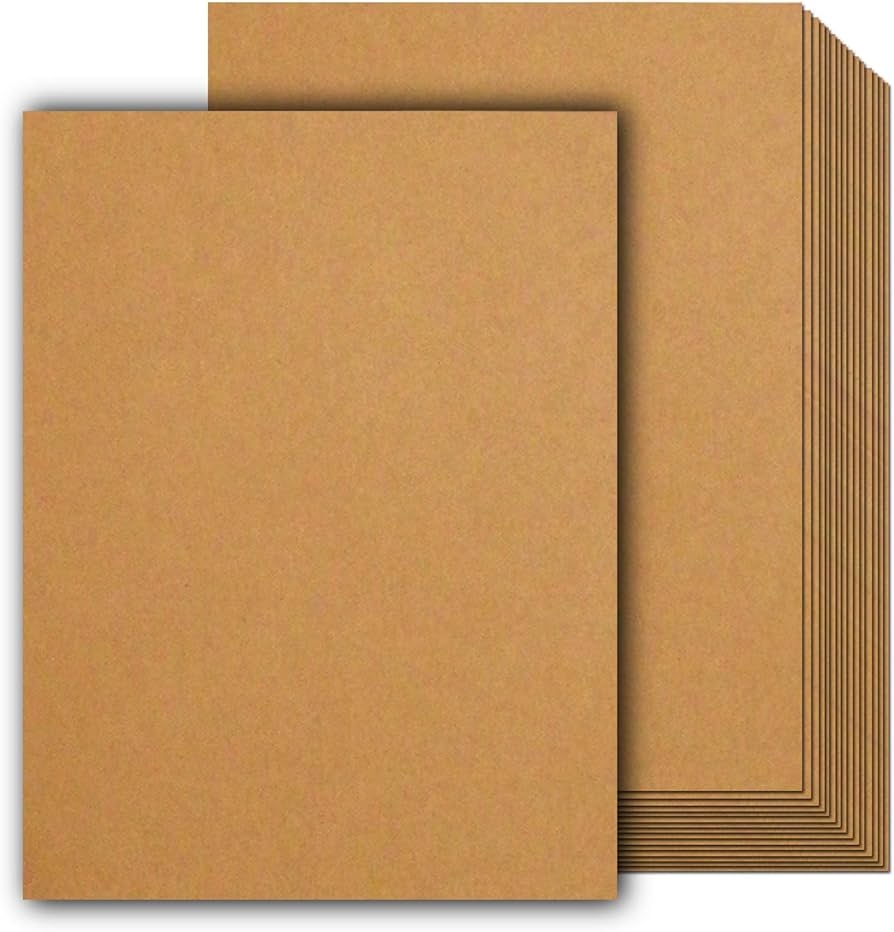 Kraft Paper 120 Sheets 120gsm 20 4kg Brown Craft Paper Letter Size For Crafts Office Laser And Inkjet Printers Compatible With 8 5 X 11 Inches Amazon de Stationery Office Supplies