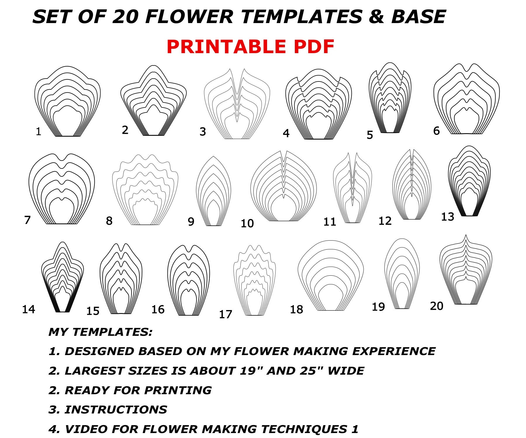 Printable Paper Flower Patterns
