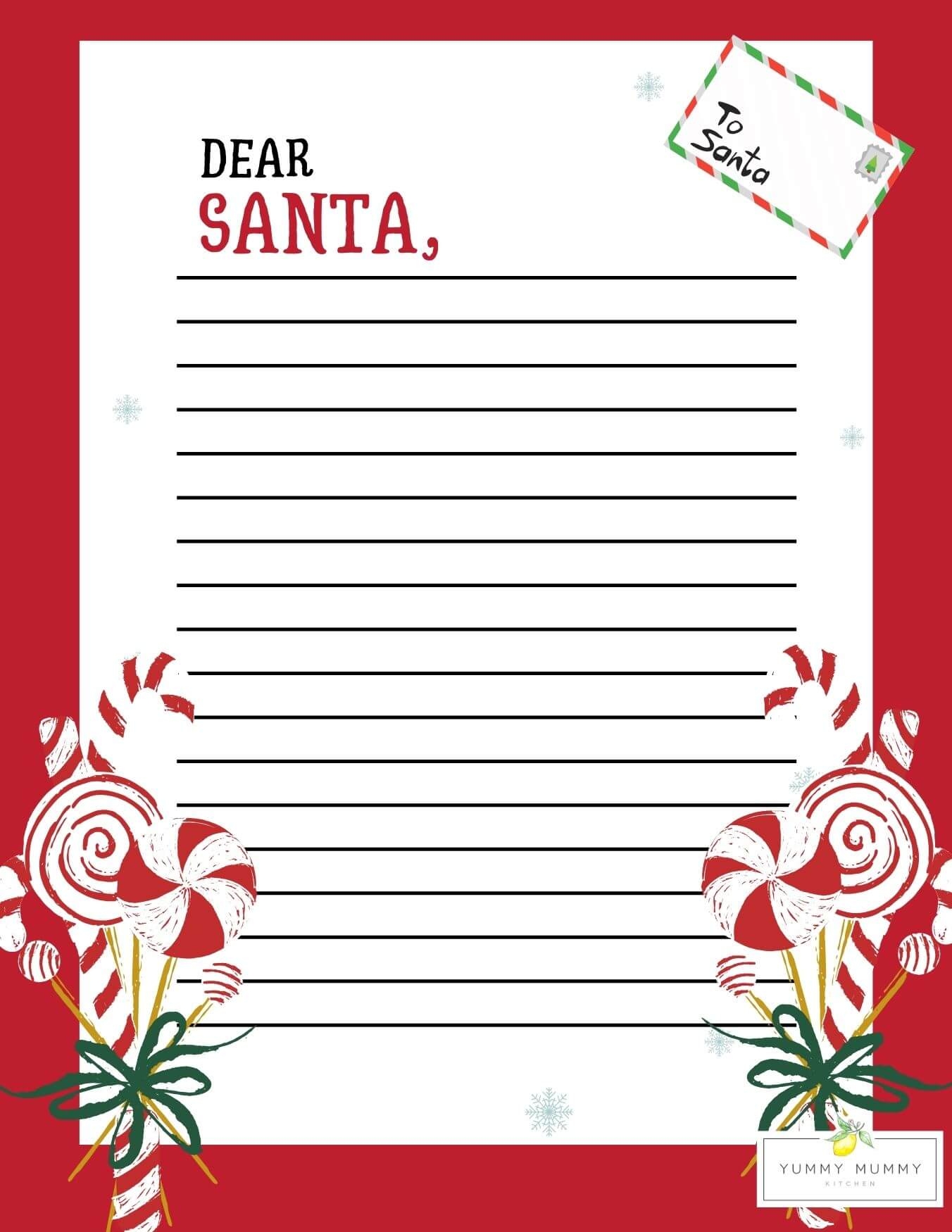 Dear Santa Paper Printable