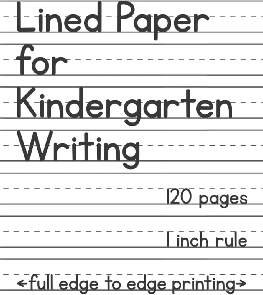 Lined Paper Printable Kindergarten