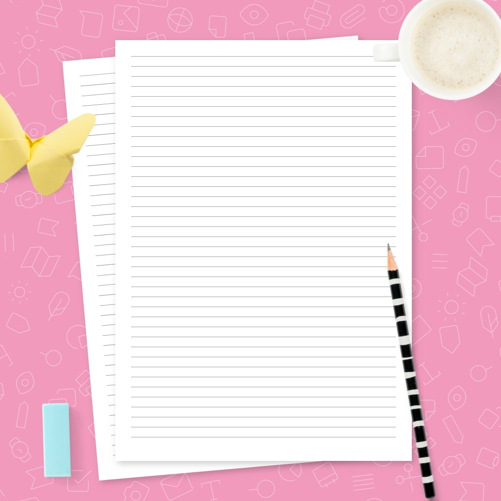Lined Paper Template 5mm Template Printable PDF