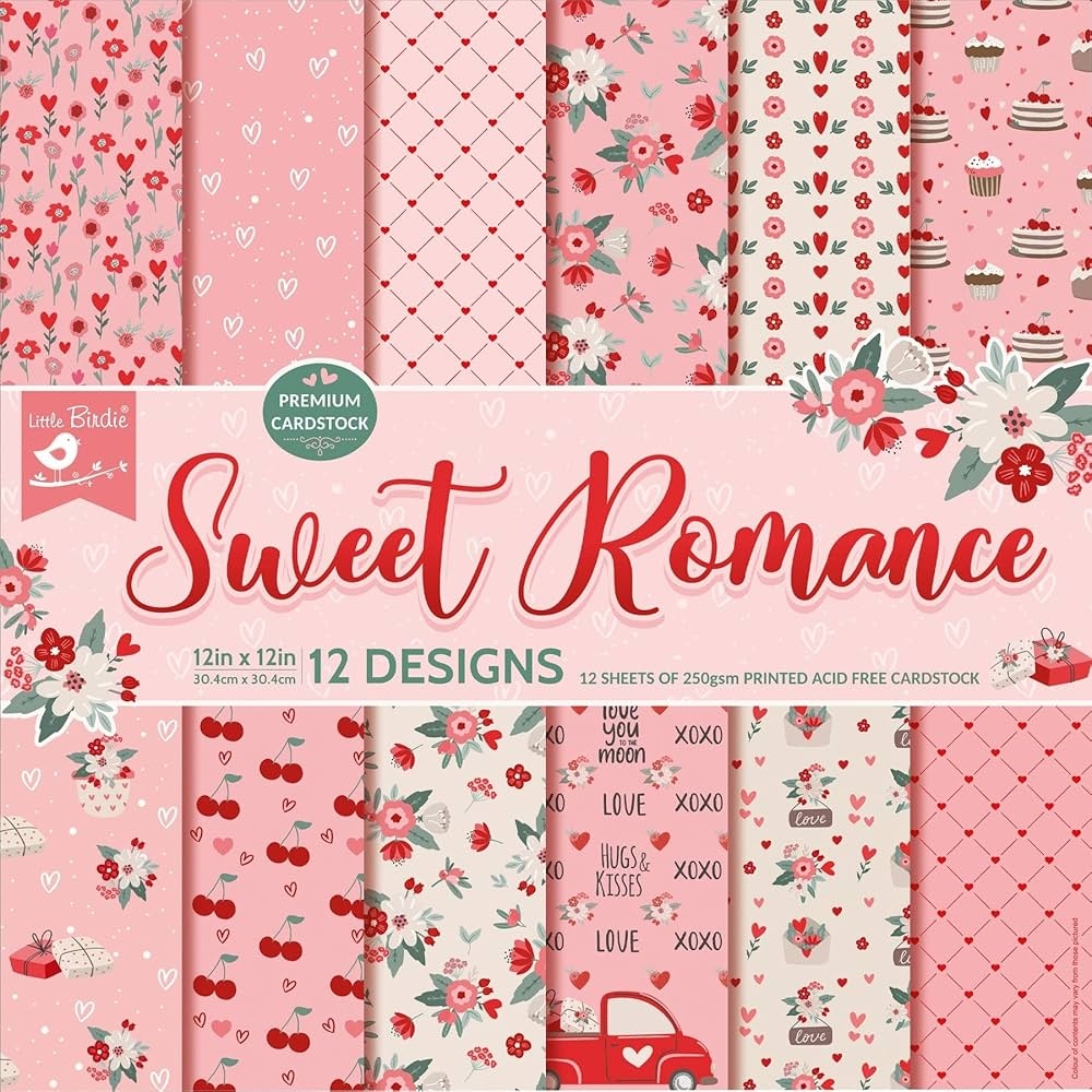 Little Birdie Printed Pattern Design Paper Pack For Art And Craft Sweet Romance 12 X 12 Inch 12Sheets Scrapbooking Paper For Journal Craft Decorative Paper For Greeting Card Making Amazon in Home