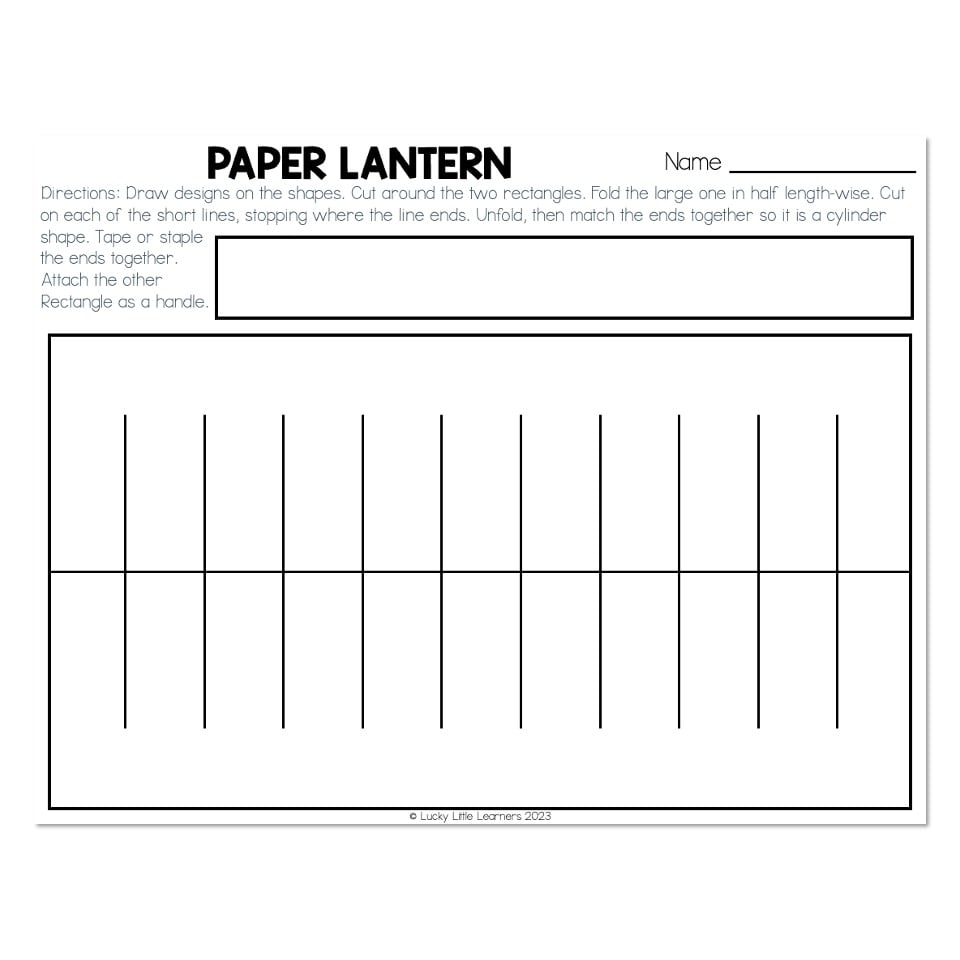 Lunar New Year Printable Chinese Paper Lantern Lucky Little Learners