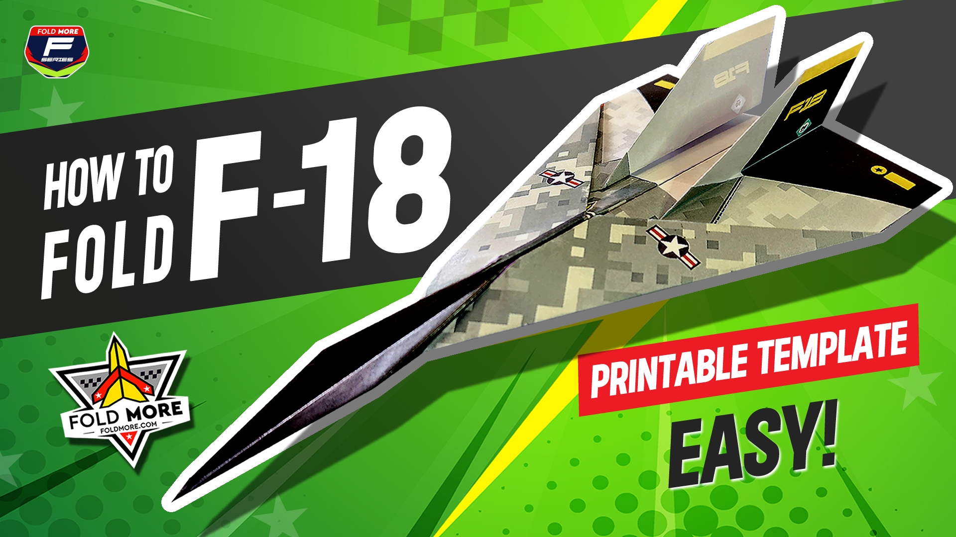 Make A Fast Flying F 18 Paper Airplane Jet Fold More