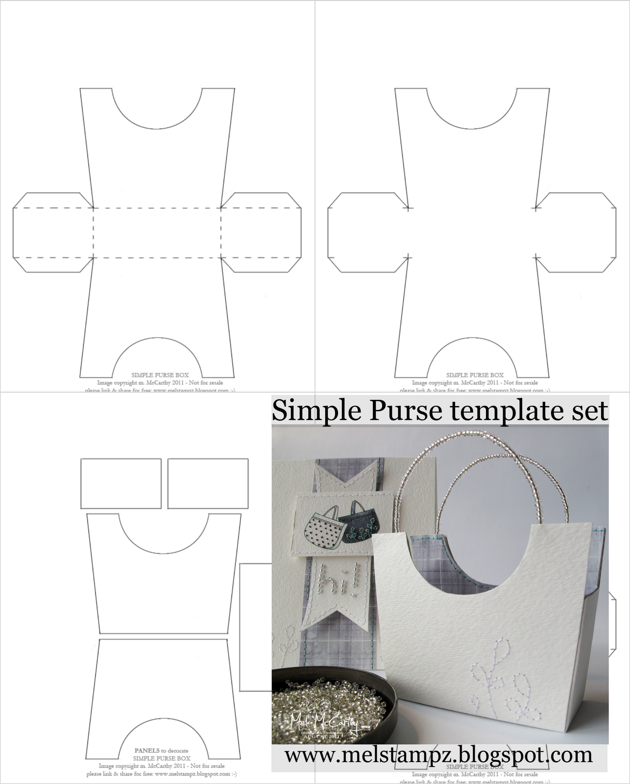Free Paper Purse Template Printable