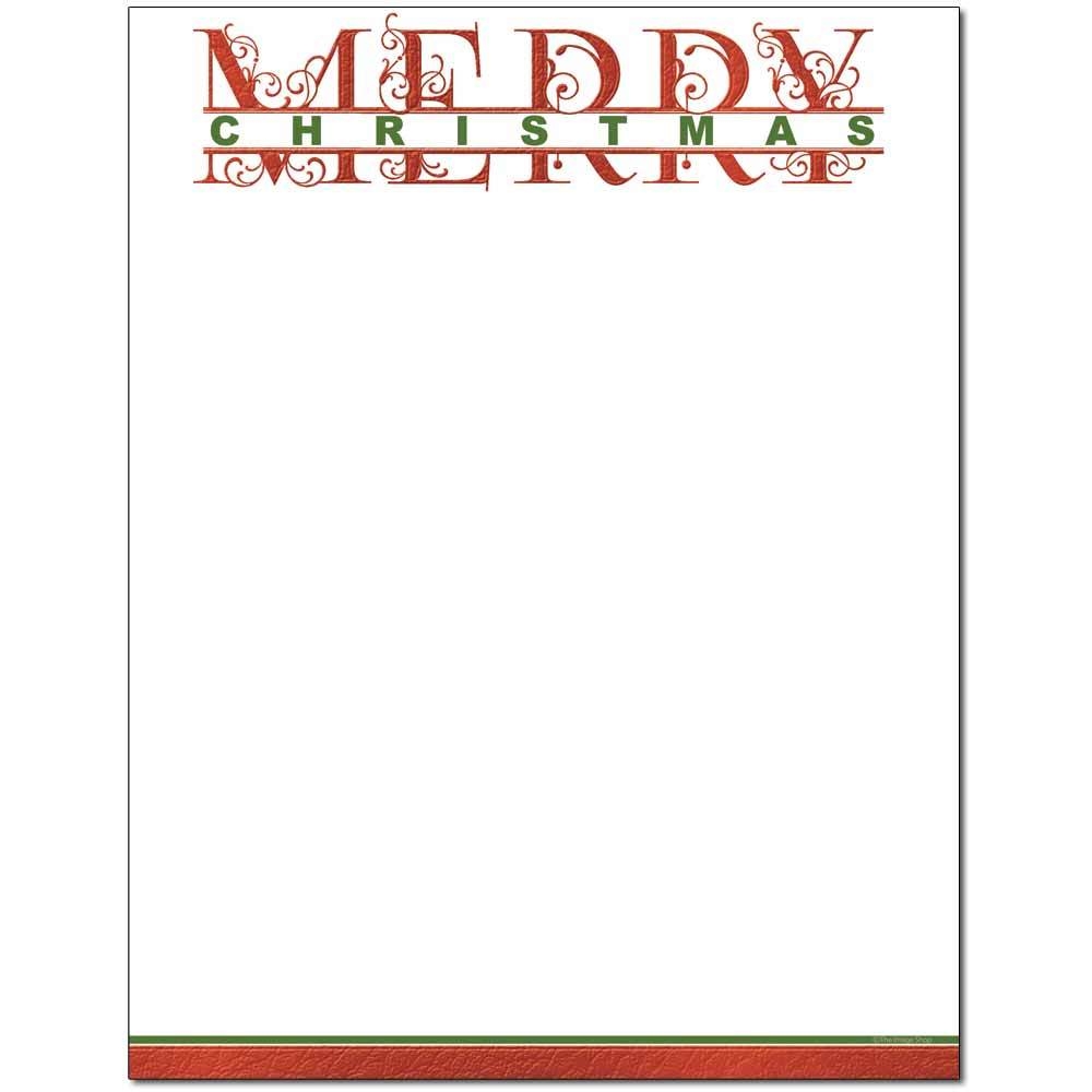 Merry Christmas Printable Letterhead The Image Shop