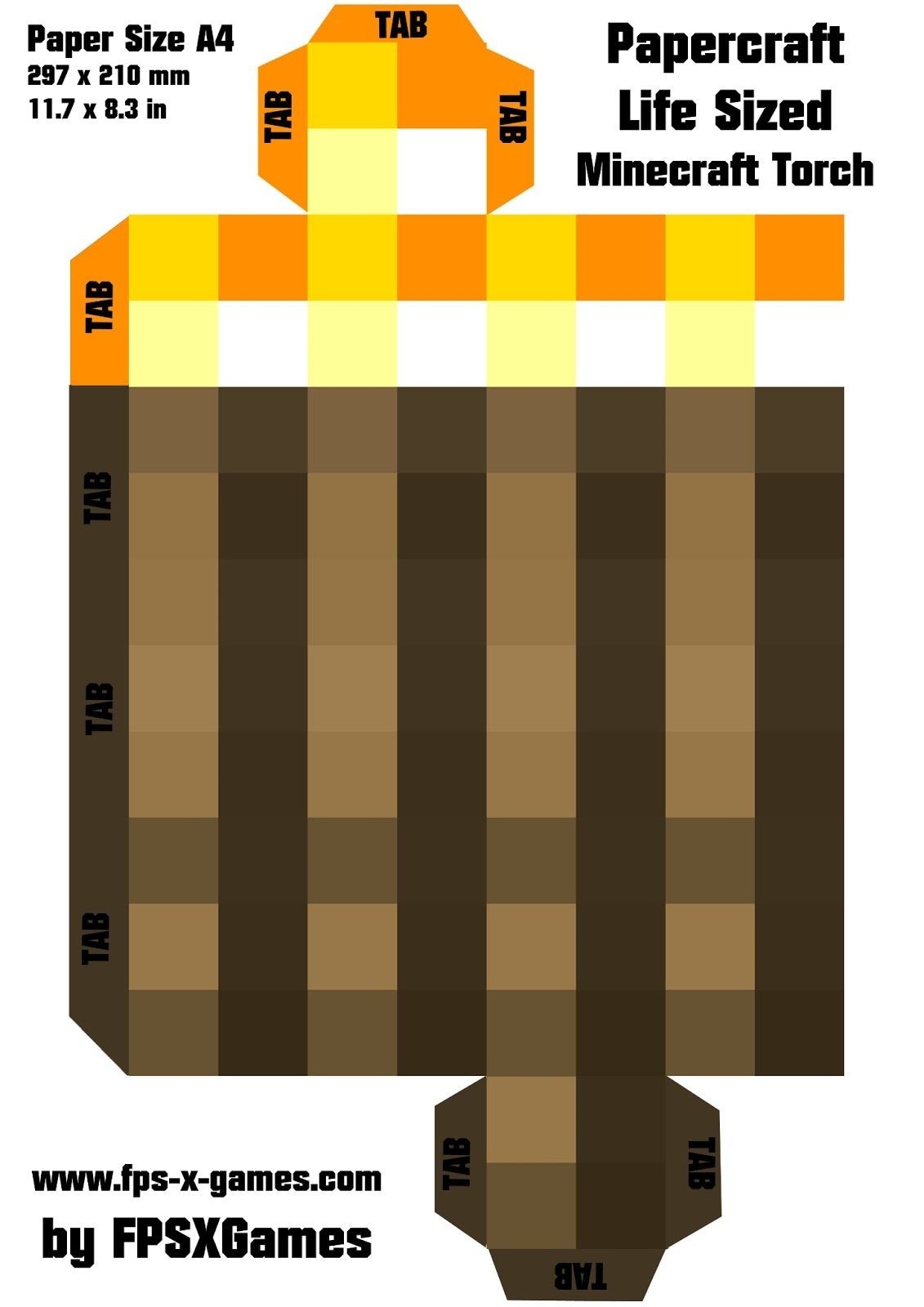 Printable Minecraft Papercraft Blocks
