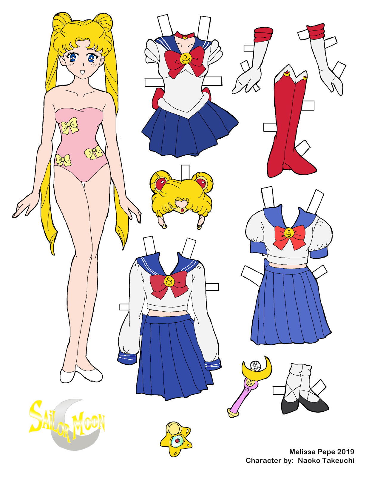 Miss Missy Paper Dolls Sailor Moon Paper Doll
