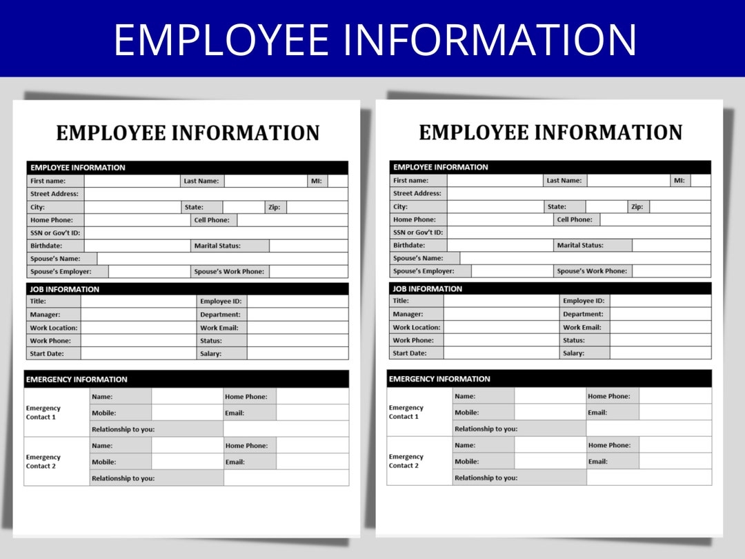 New Hire Organic Information Form