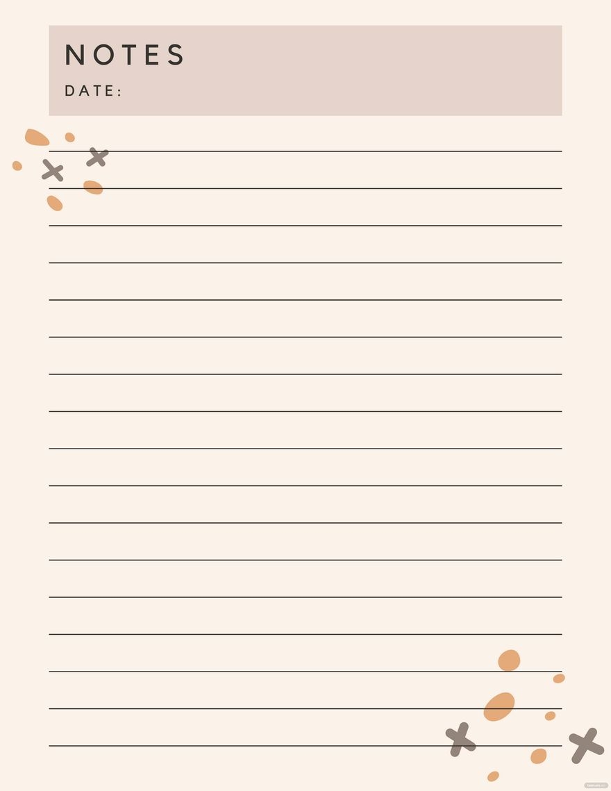 Note Taking Paper Template In Illustrator Word Pages PSD PDF Google Docs Download Template