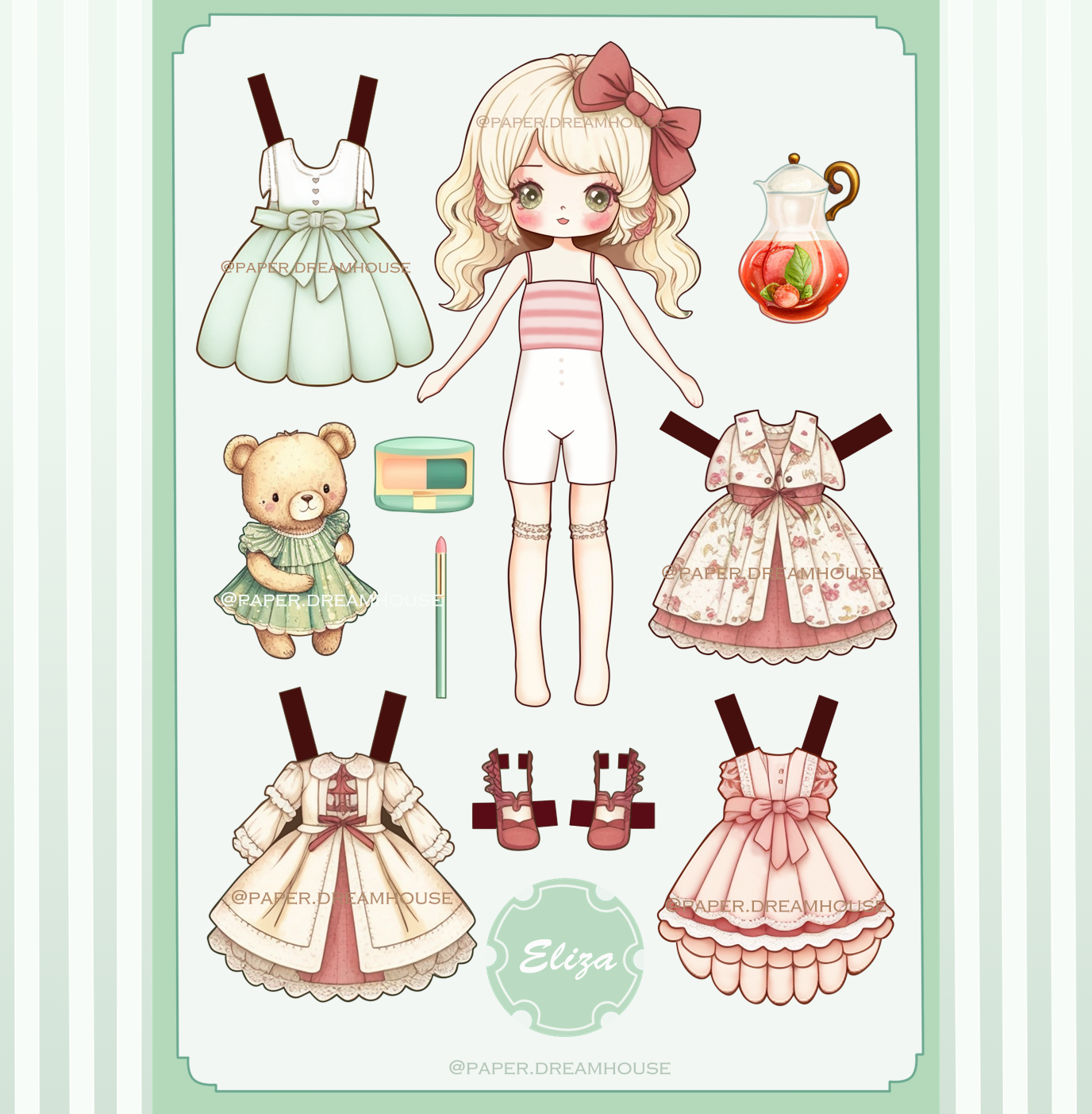 OPEN Eliza Paper Doll Cut And Play By Aleks Cat Fur Affinity dot Net