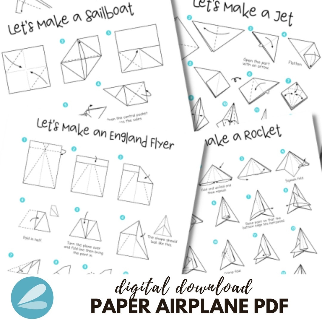 Paper Airplane Instructions Printable