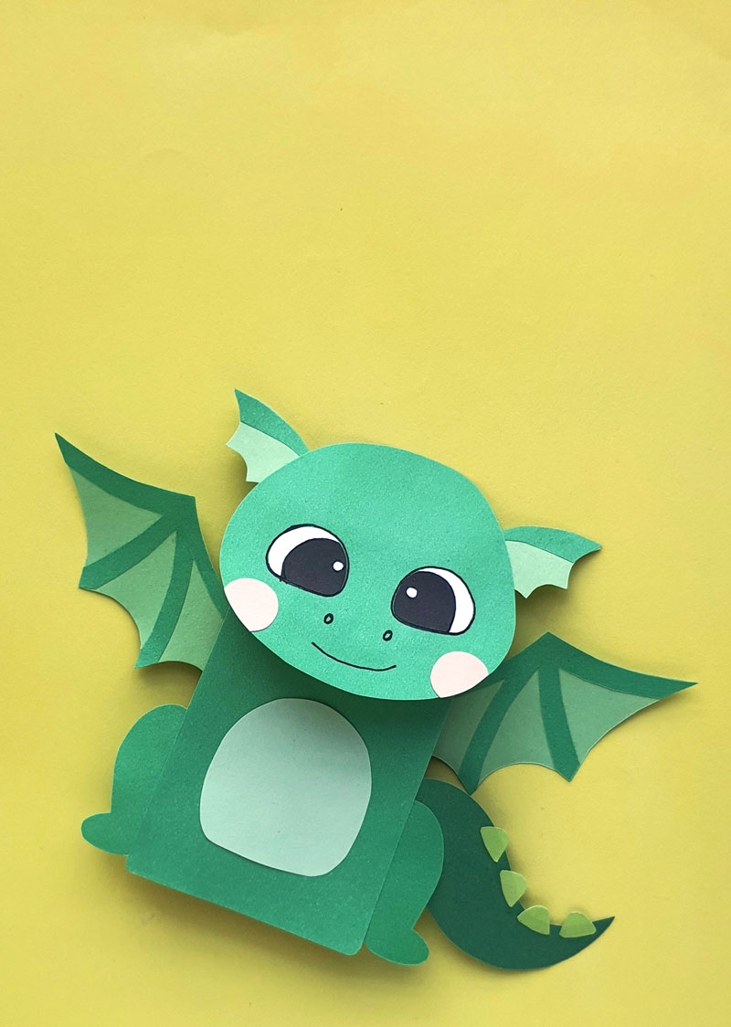 Paper Bag Dragon Puppet Moms And Crafters