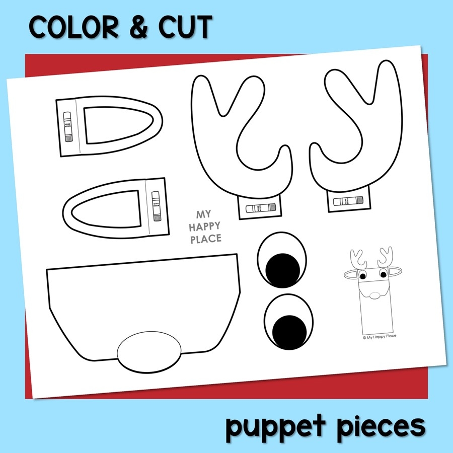 Paper Bag Reindeer Puppet Report Template