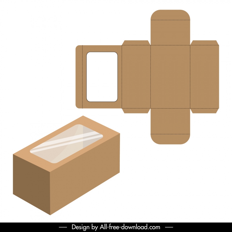 Paper Box Packaging Template Flat Die Cut Symmetric Shape 3d Transparent Box Sketch Vectors Images Graphic Art Designs In Editable ai eps svg cdr Format Free And Easy Download Unlimit Id 6926321