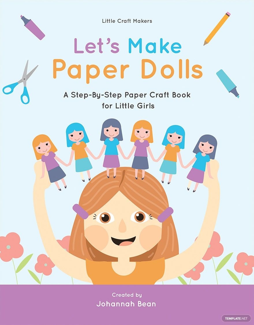 Paper Craft Book Cover Template In Publisher Pages PSD Illustrator Word PDF Download Template