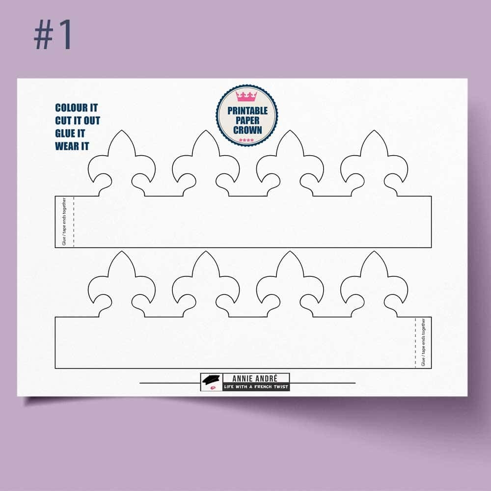 Paper Crown Template French Fleur De Lis Free Printable Download