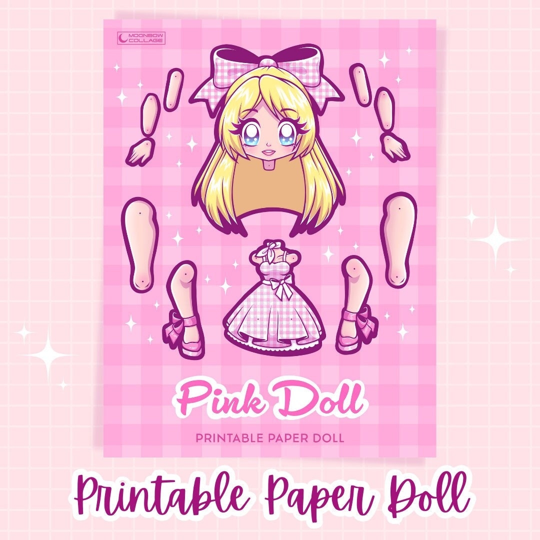 Paper Doll Articulated Printable Paper Crafts Paper Play Cut And Play Paper Crafts For Girls Kids Etsy
