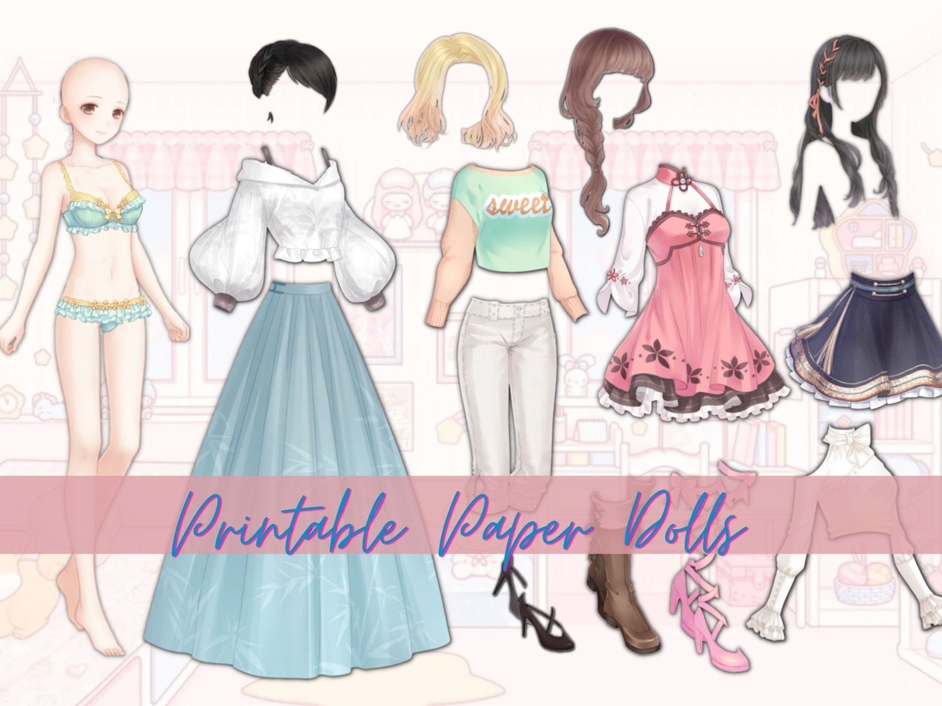 Sailor Moon Paper Dolls Printable