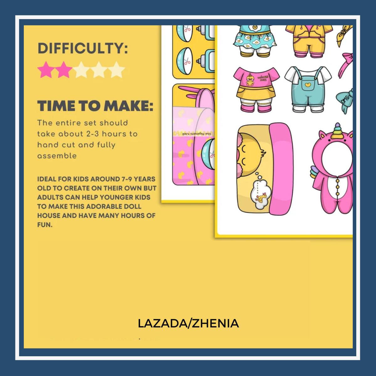 Paper Duck House Book Paper Doll Laminated Template Paper DIY Activities For Kids DIY Mainan Kertas Paper Duck Full Diy Activity Kit Handmade Paper Craft Lazada Lazada