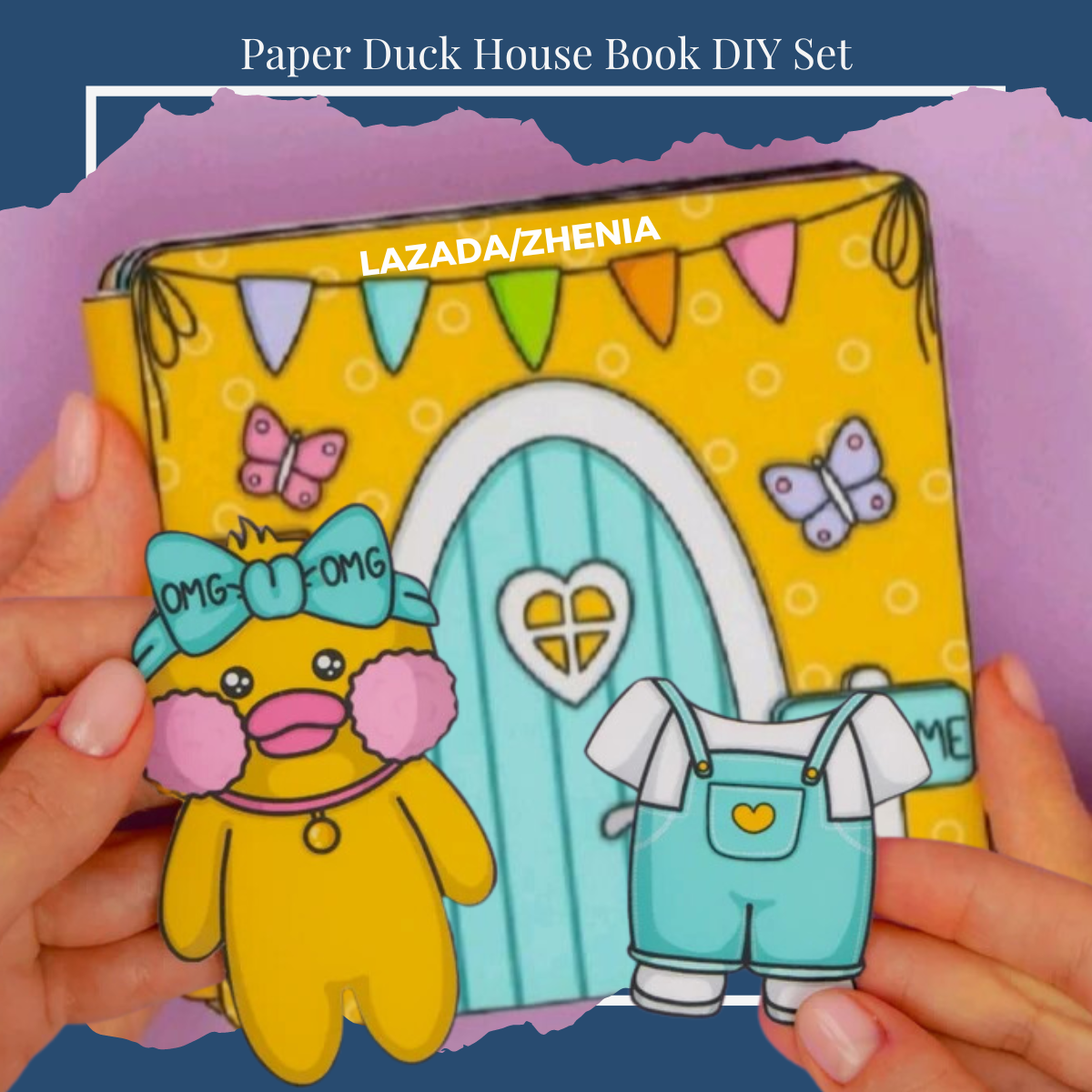 Paper Duck House Book Paper Doll Laminated Template Paper DIY Activities For Kids DIY Mainan Kertas Paper Duck Full Diy Activity Kit Handmade Paper Craft Lazada Lazada