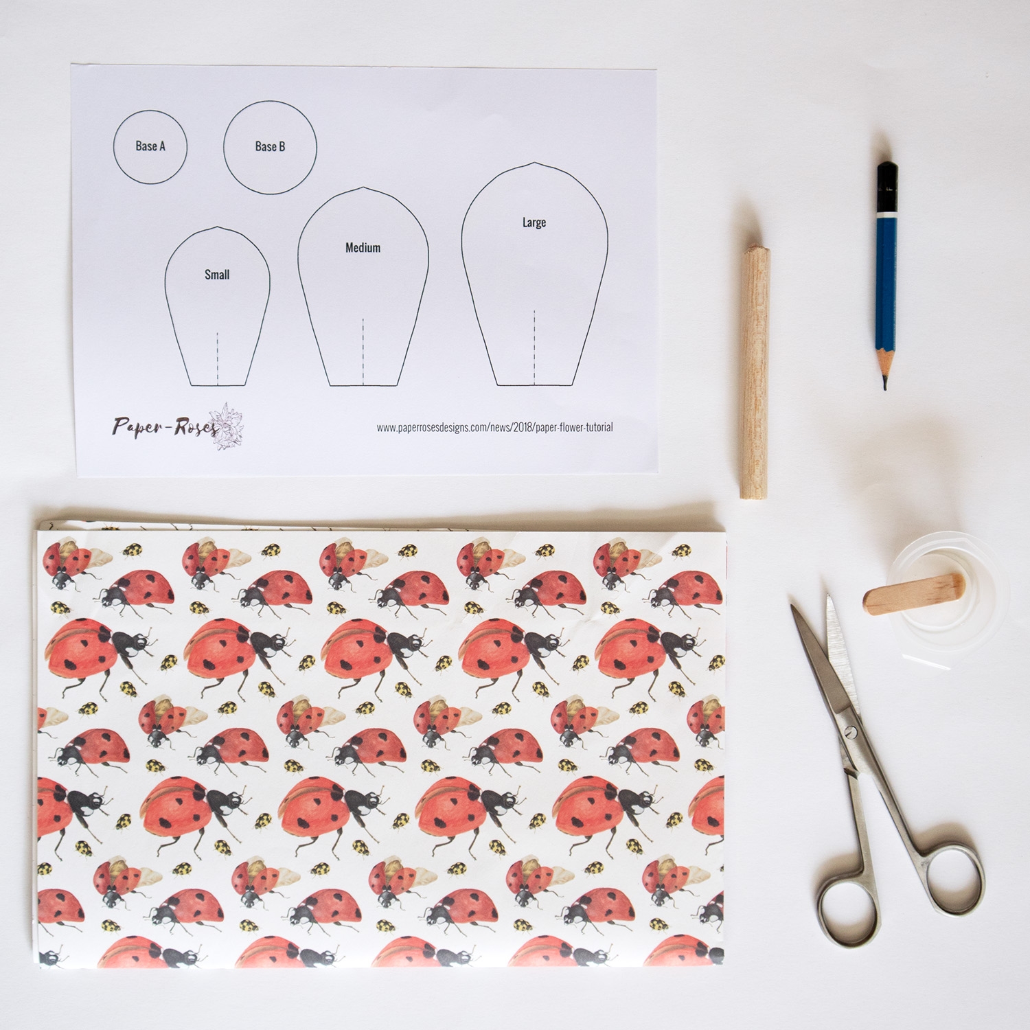 Paper Flowers Free Printable Template Paper Roses
