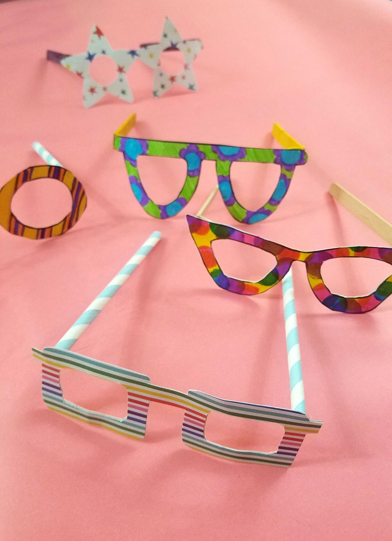 Paper Glasses Color in Pretend Glasses Craft Moms And Crafters