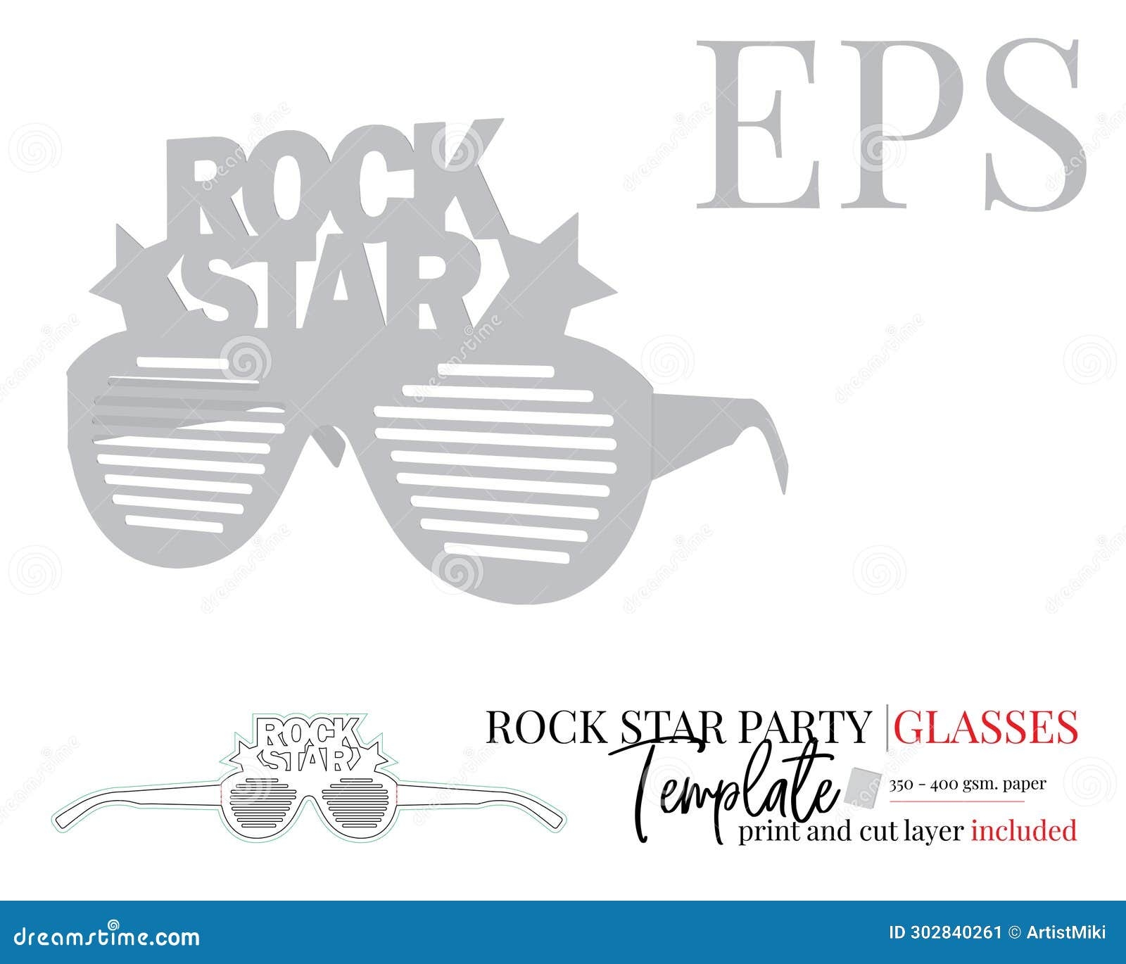 Paper Glasses Template Vector With Die Cut Laser Cut Layers Stock Vector Illustration Of Design Brand 302840261