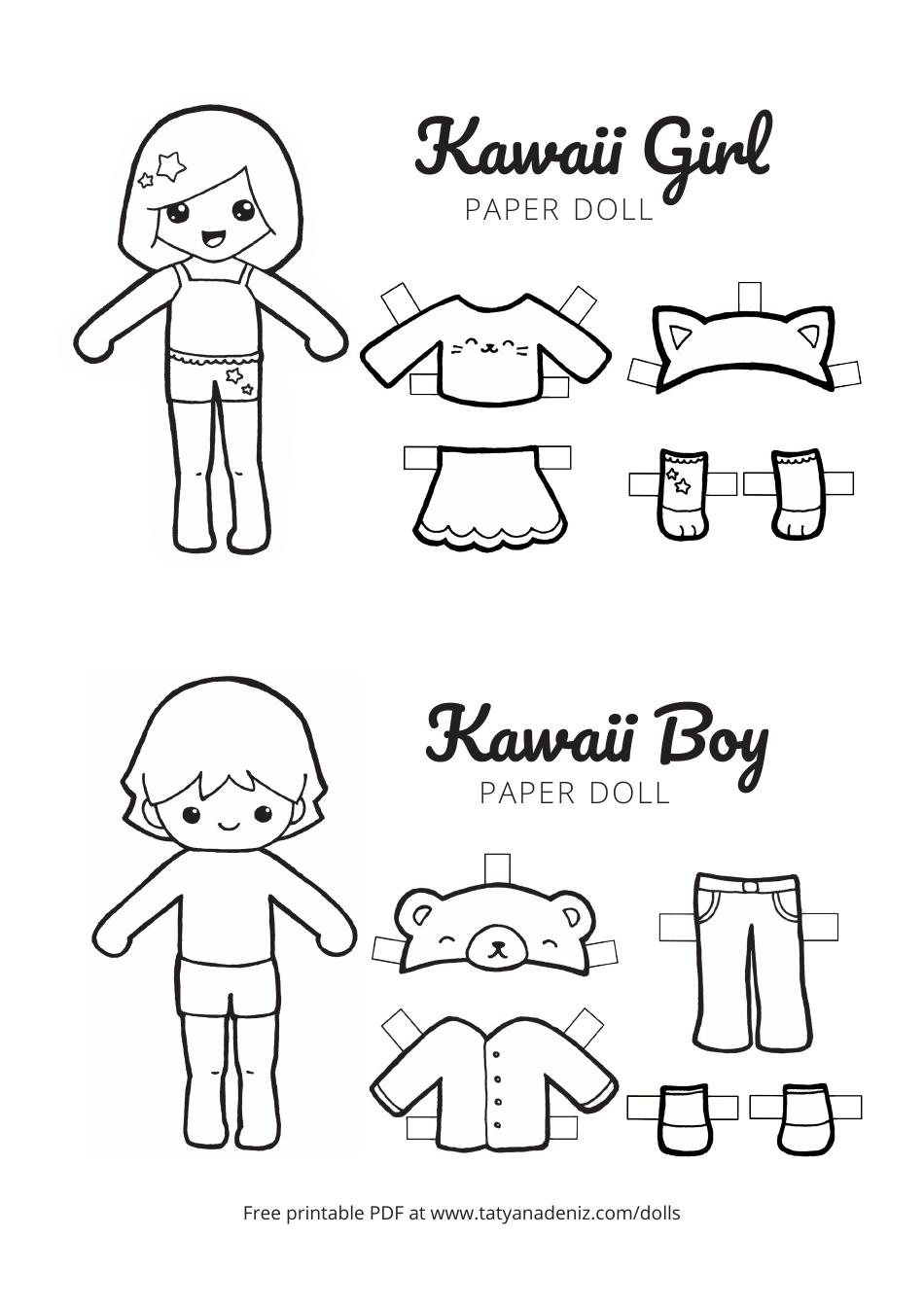 Paper Online Doll Shapes