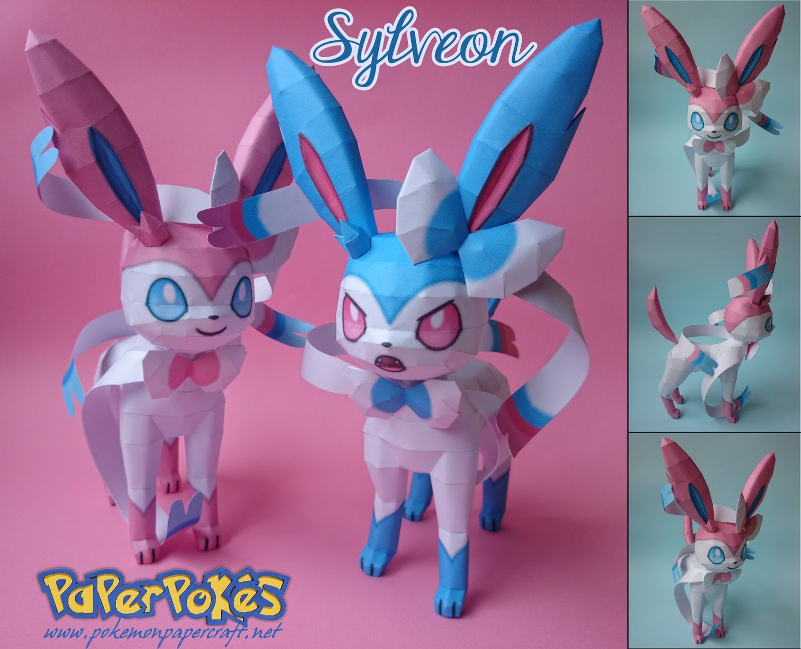 PaperPok s Pok mon Papercraft SYLVEON MERRY XMAS 