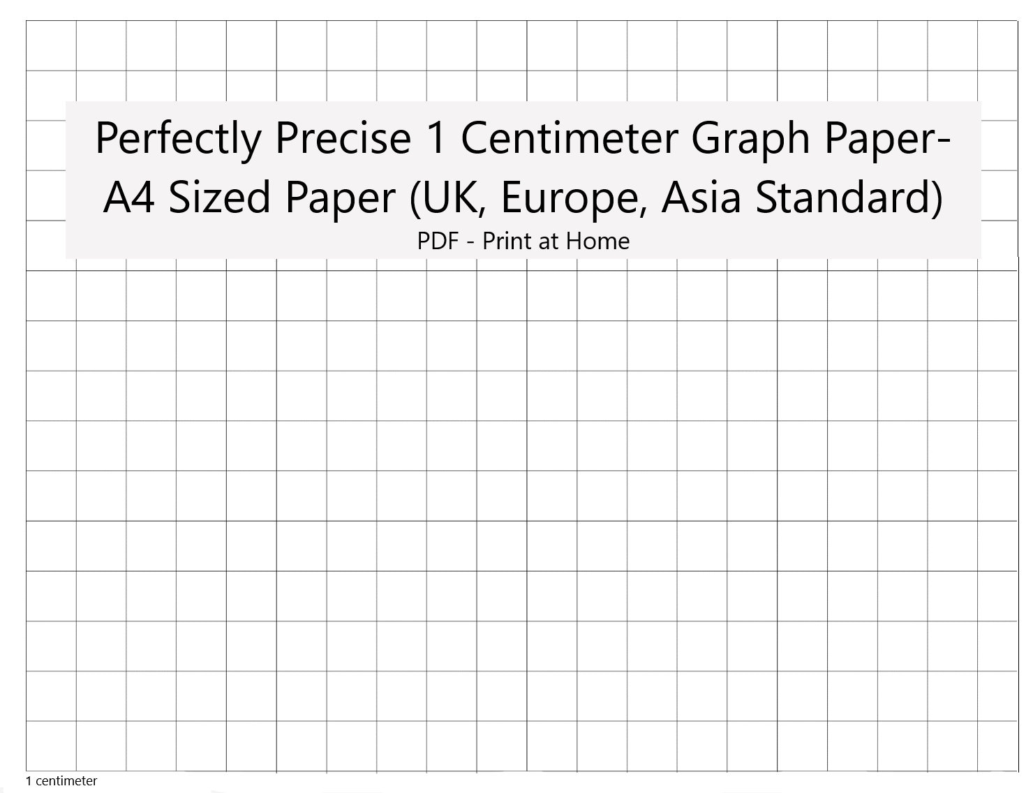 Printable Centimeter Grid Paper