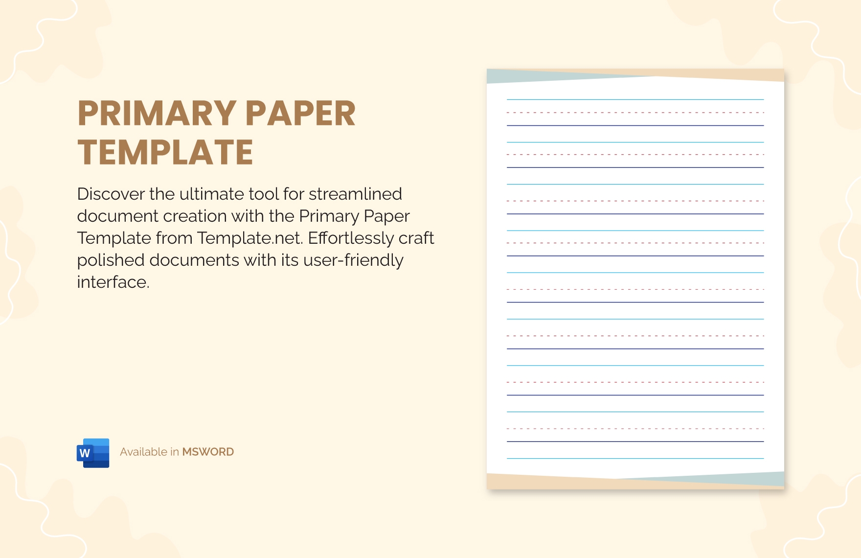 Primary Paper Template In Word Download Template